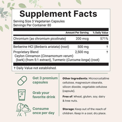 Nuvorya™ - Berberine & Cinnamon Capsules